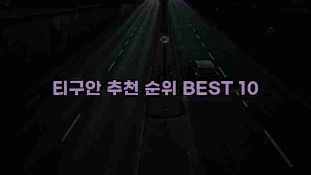 티구안 추천 순위 BEST 10