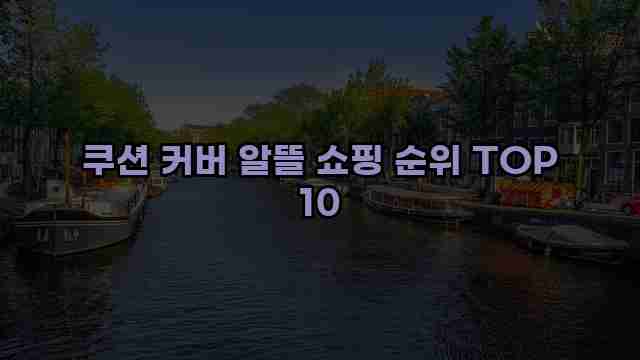 쿠션 커버 알뜰 쇼핑 순위 TOP 10