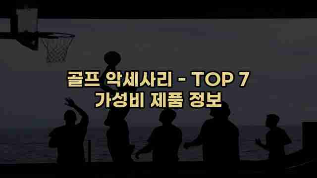 골프 악세사리 - TOP 7 가성비 제품 정보