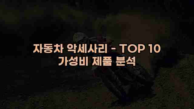 자동차 악세사리 - TOP 10 가성비 제품 분석