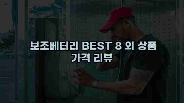  보조베터리 BEST 8 외 상품 가격 리뷰