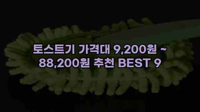 토스트기 가격대 9,200원 ~ 88,200원 추천 BEST 9