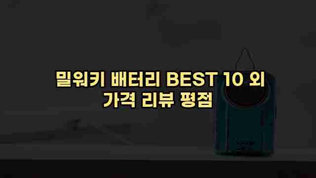  밀워키 배터리 BEST 10 외 가격 리뷰 평점