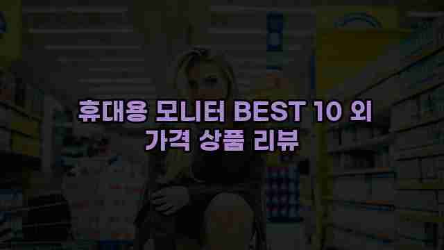  휴대용 모니터 BEST 10 외 가격 상품 리뷰