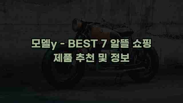 모델y - BEST 7 알뜰 쇼핑 제품 추천 및 정보