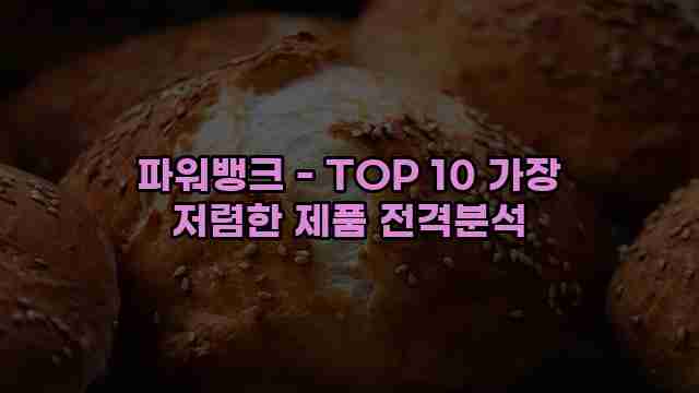 파워뱅크 - TOP 10 가장 저렴한 제품 전격분석