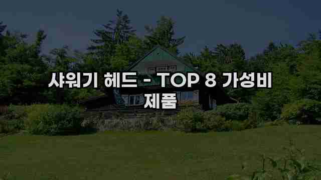 샤워기 헤드 - TOP 8 가성비 제품 