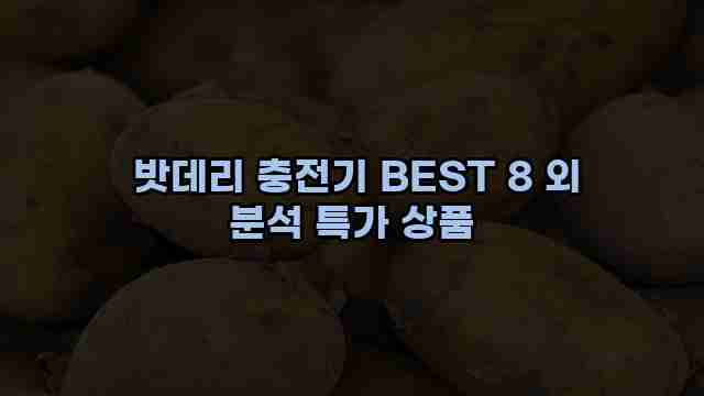  밧데리 충전기 BEST 8 외 분석 특가 상품