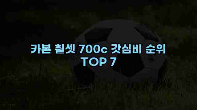 카본 휠셋 700c 갓심비 순위 TOP 7