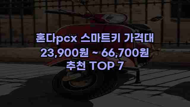 혼다pcx 스마트키 가격대 23,900원 ~ 66,700원 추천 TOP 7