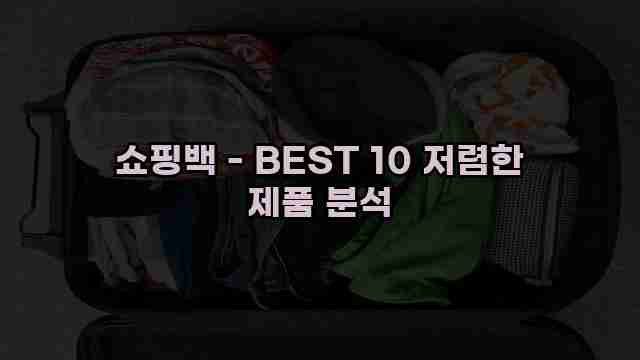 쇼핑백 - BEST 10 저렴한 제품 분석