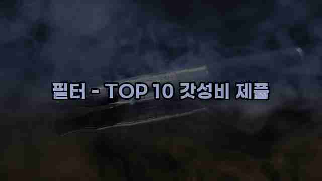 필터 - TOP 10 갓성비 제품 