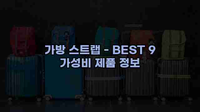 가방 스트랩 - BEST 9 가성비 제품 정보