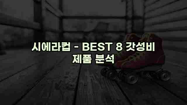 시에라컵 - BEST 8 갓성비 제품 분석