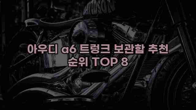 아우디 a6 트렁크 보관함 추천 순위 TOP 8