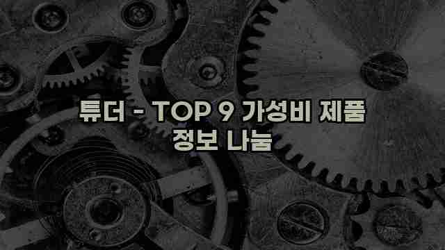 튜더 - TOP 9 가성비 제품 정보 나눔