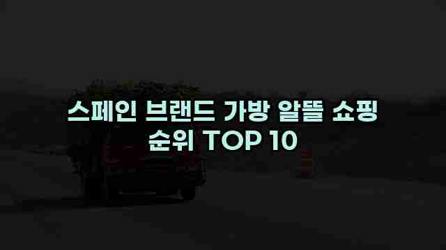 스페인 브랜드 가방 알뜰 쇼핑 순위 TOP 10 1 1 스페인 브랜드 가방 알뜰 쇼핑 순위 TOP 10