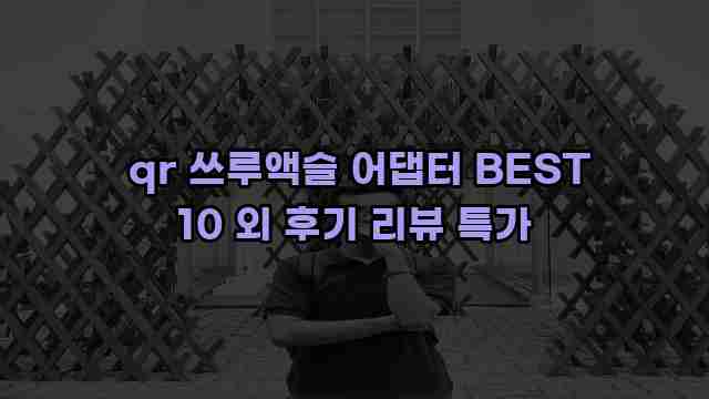  qr 쓰루액슬 어댑터 BEST 10 외 후기 리뷰 특가