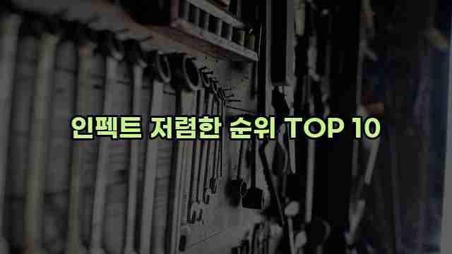 인펙트 저렴한 순위 TOP 10