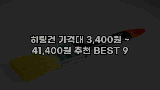 히팅건 가격대 3,400원 ~ 41,400원 추천 BEST 9