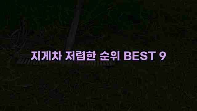 지게차 저렴한 순위 BEST 9