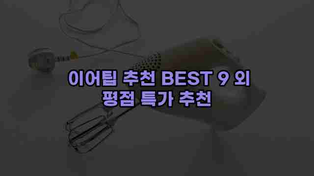  이어팁 추천 BEST 9 외 평점 특가 추천