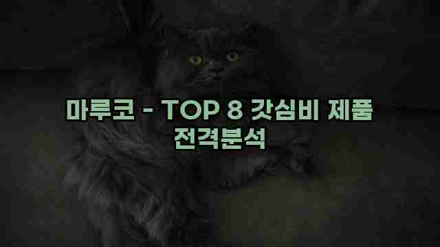 마루코 - TOP 8 갓심비 제품 전격분석