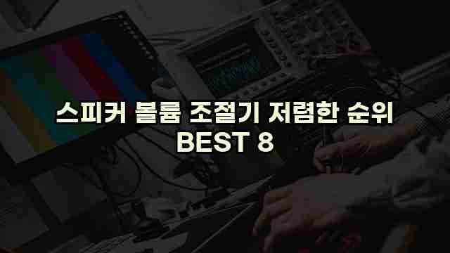 스피커 볼륨 조절기 저렴한 순위 BEST 8