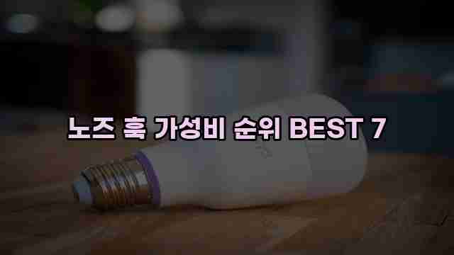 노즈 훅 가성비 순위 BEST 7