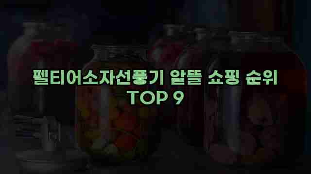 펠티어소자선풍기 알뜰 쇼핑 순위 TOP 9