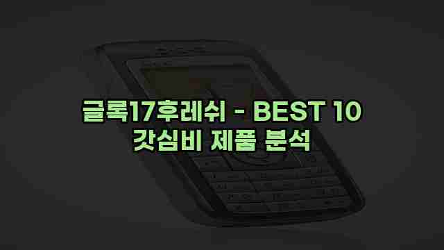 글록17후레쉬 - BEST 10 갓심비 제품 분석