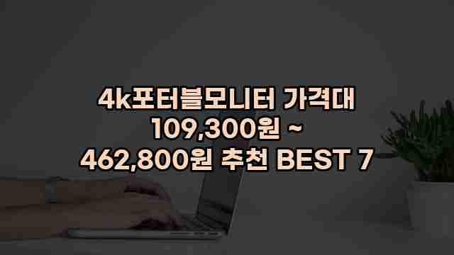 4k포터블모니터 가격대 109,300원 ~ 462,800원 추천 BEST 7