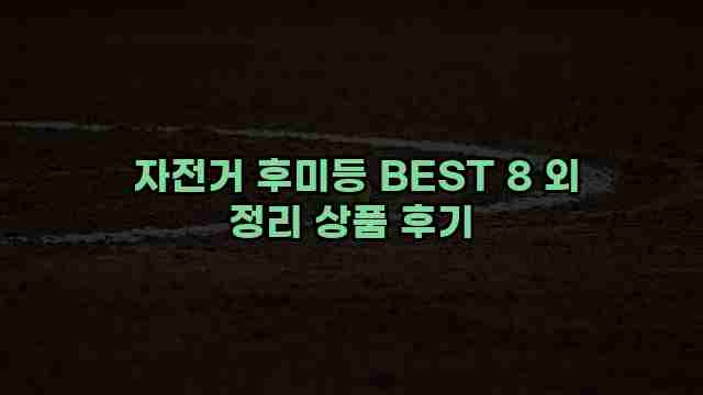  자전거 후미등 BEST 8 외 정리 상품 후기