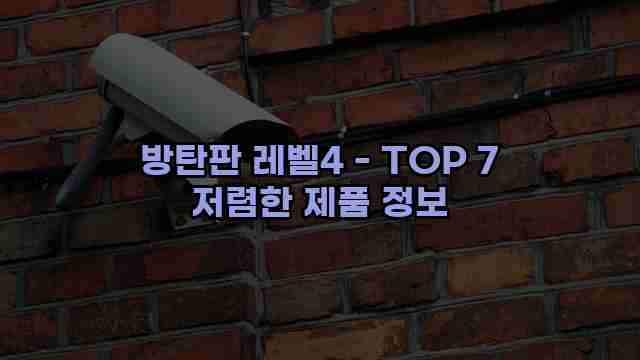 방탄판 레벨4 - TOP 7 저렴한 제품 정보