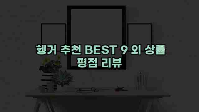  헹거 추천 BEST 9 외 상품 평점 리뷰