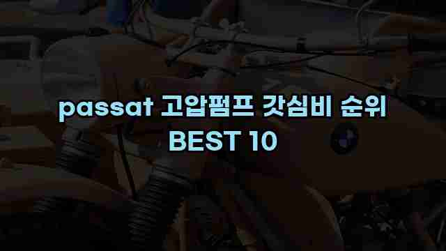 passat 고압펌프 갓심비 순위 BEST 10