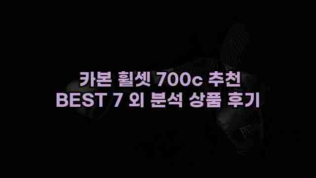  카본 휠셋 700c 추천 BEST 7 외 분석 상품 후기