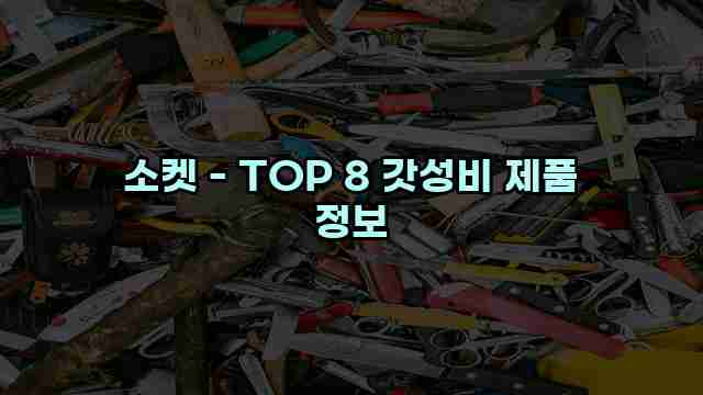 소켓 - TOP 8 갓성비 제품 정보