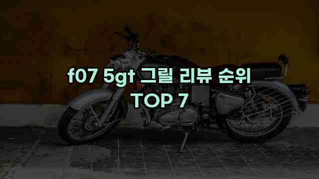 f07 5gt 그릴 리뷰 순위 TOP 7