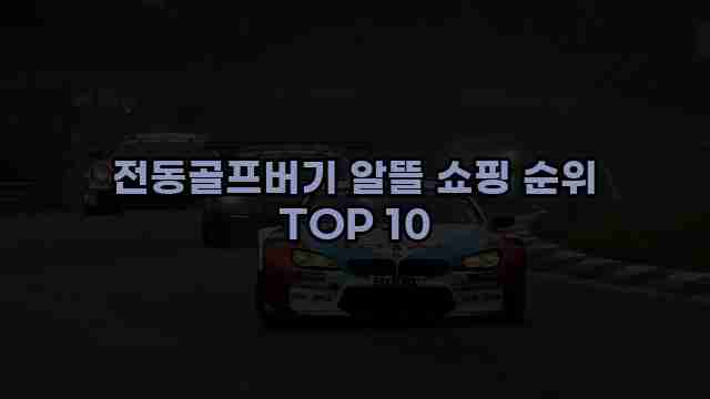 전동골프버기 알뜰 쇼핑 순위 TOP 10