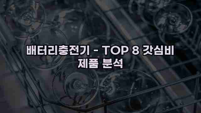 배터리충전기 - TOP 8 갓심비 제품 분석