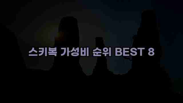 스키복 가성비 순위 BEST 8