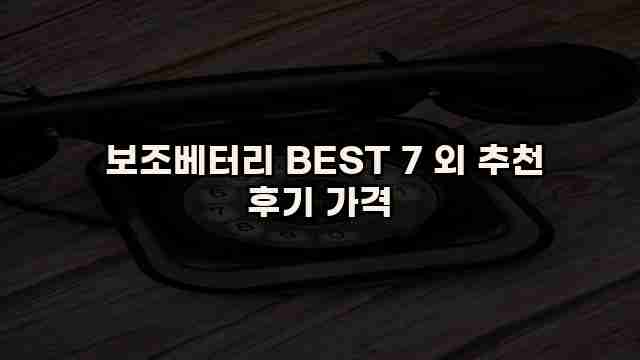  보조베터리 BEST 7 외 추천 후기 가격