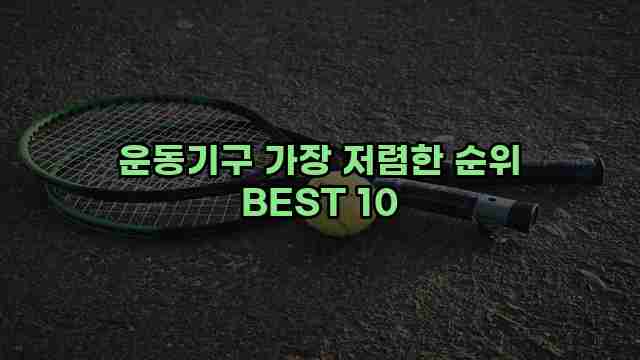 운동기구 가장 저렴한 순위 BEST 10