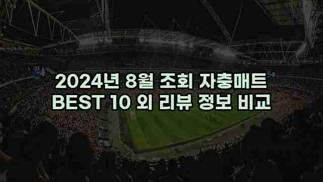 2024년 8월 조회 자충매트 BEST 10 외 리뷰 정보 비교