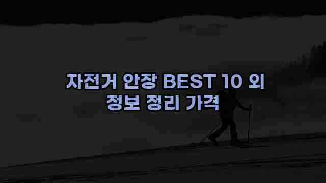  자전거 안장 BEST 10 외 정보 정리 가격