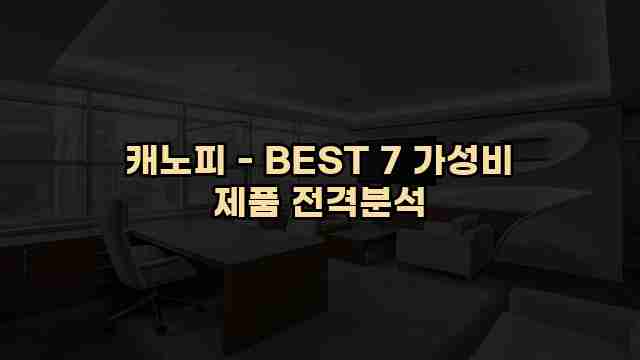 캐노피 - BEST 7 가성비 제품 전격분석