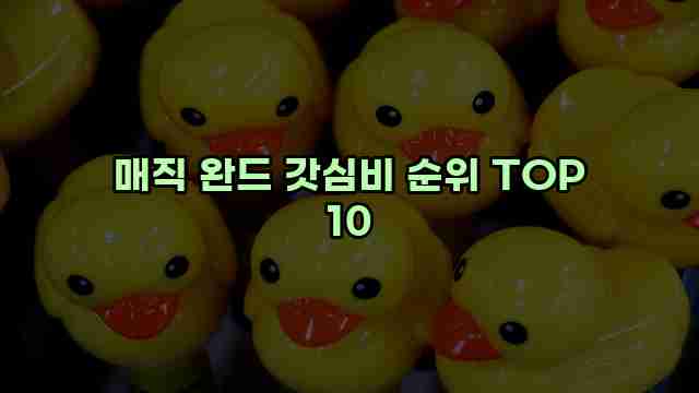 매직 완드 갓심비 순위 TOP 10