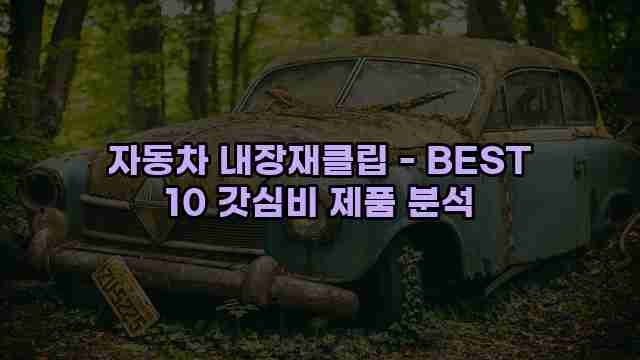 자동차 내장재클립 - BEST 10 갓심비 제품 분석