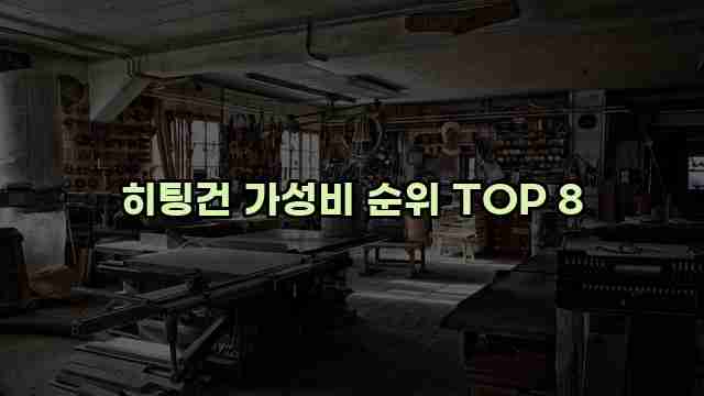 히팅건 가성비 순위 TOP 8